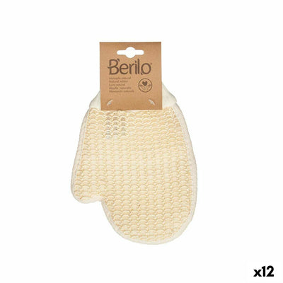 Exfoliating Mitt Berilo White Beige (12 Units)