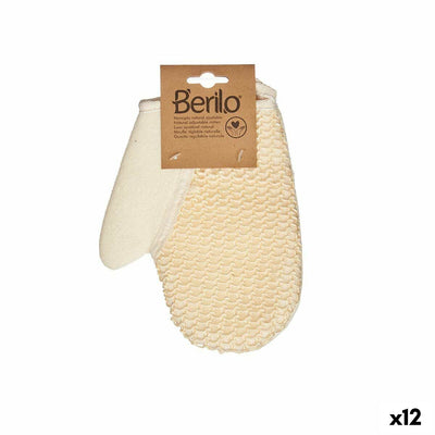 Gant Exfoliant Berilo Blanc Beige (12 Unités)