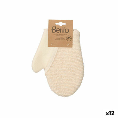Gant Exfoliant Berilo Blanc Beige (12 Unités)